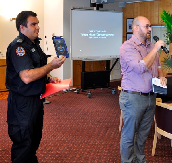 Police cautions in language aid communication barriers