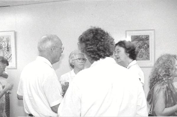 A gathering at a function held at the Northern Territory State Reference Library