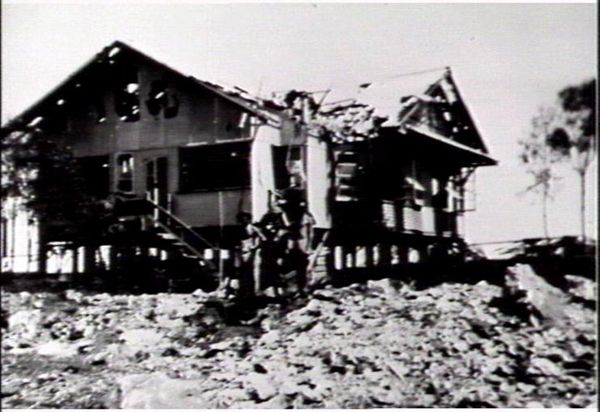 Bomb destoryed house