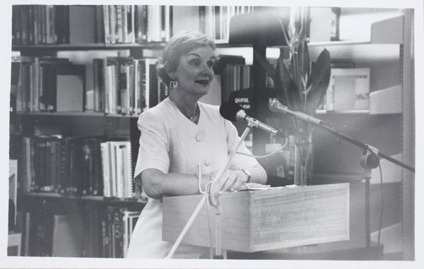 Colette McCool giving a speech at function at the State Reference Library